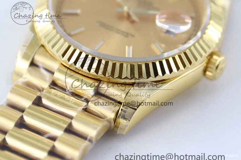 Dial YG Steel 40mm 1:1 Best TWF A2836 Crystal Date 904L YG Edition on Bracelet Day YG 0430